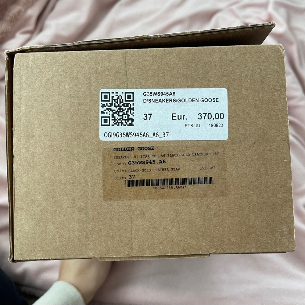 Golden Goose Black Hi Star Sneakers with Gold Star | US Size 7 - Picture 14 of 16